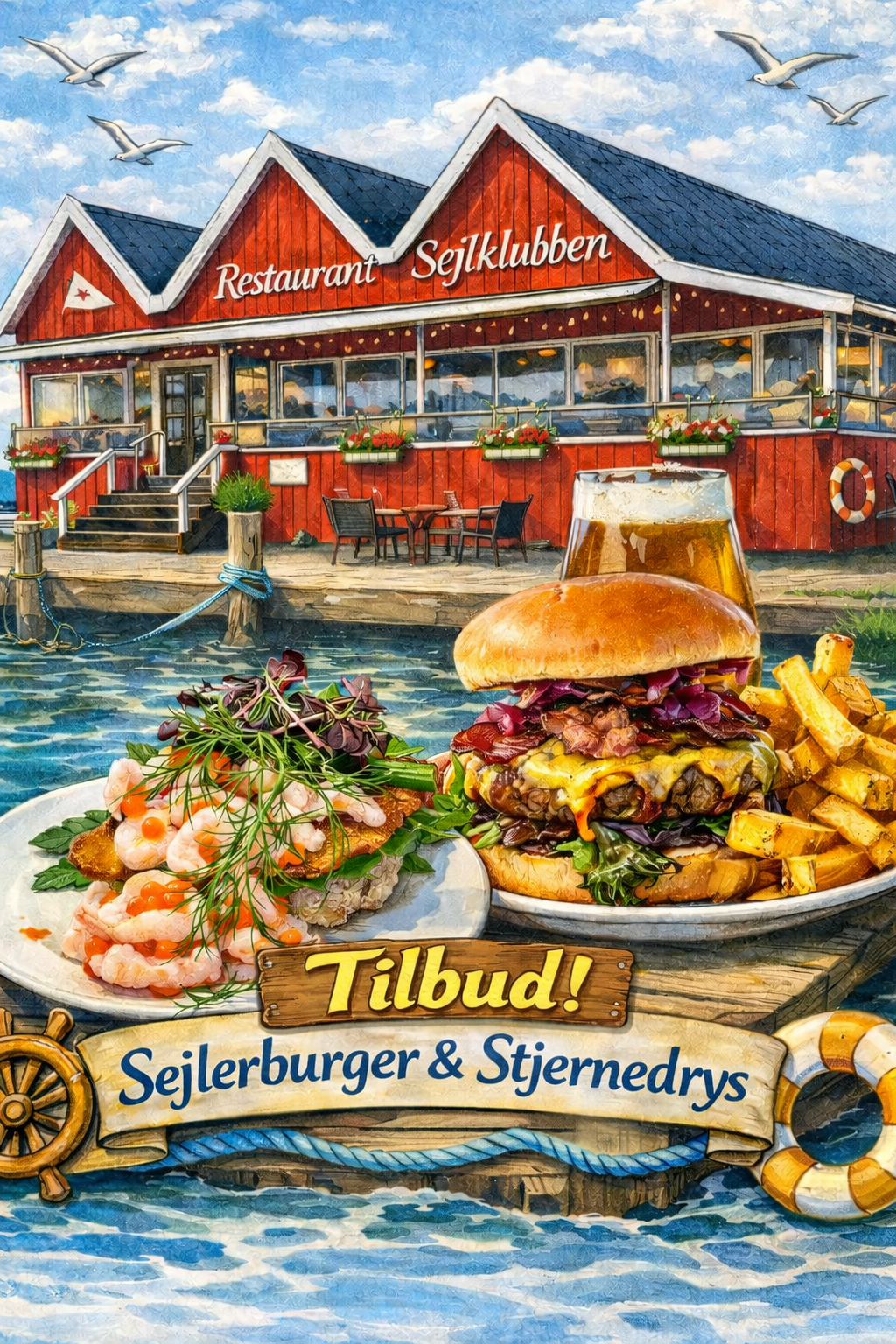 Sejlerburger & Stjerndrys tilbud (gælder frem til den 26/2)